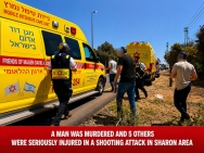 A man a was murdered and 5 others were seriously injured in ashooting attack in eastern Sharon area