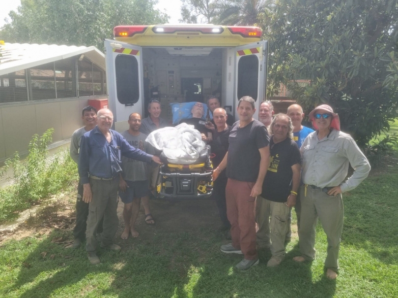 MDA Wish Ambulance Visiting Nir Oz