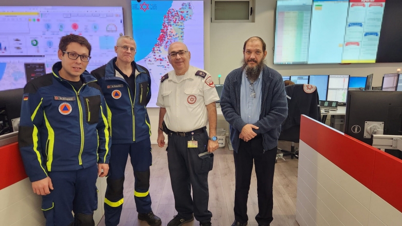 משלחת של ה-BBK הגרמני הגיעה השבוע לסיור במגן דוד אדום