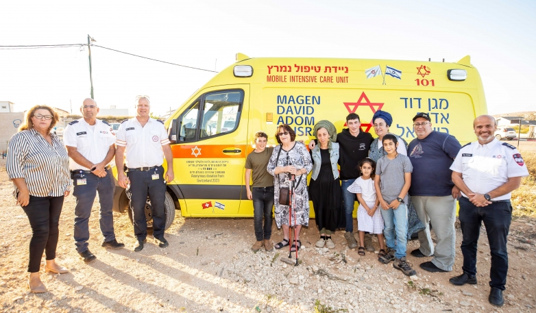 ניידת טיפול נמרץ ממוגנת ירי נחנכה בתחנת מד״א שבעפרה