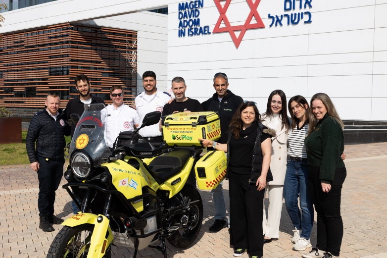 Inauguration ceremony for MDA Medicycle, donated by SCIPLAY took place at the National Blood Bank in Ramla