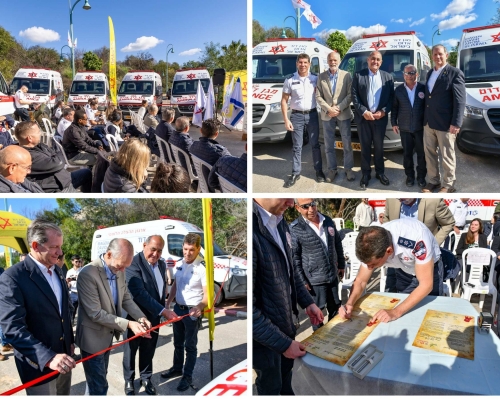Donation: five new bulletproof ambulances inaugurated in Shlomi